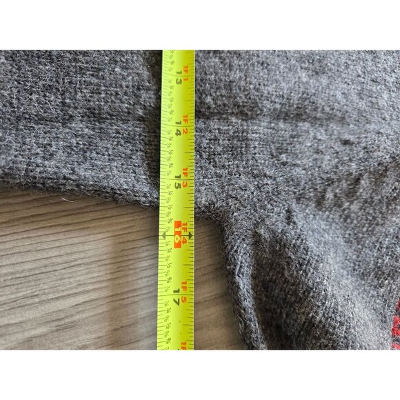 Northern Isles Australian Shetland Wool Sweater With Red Geometric Pattern S/xs - Picture 7 of 7